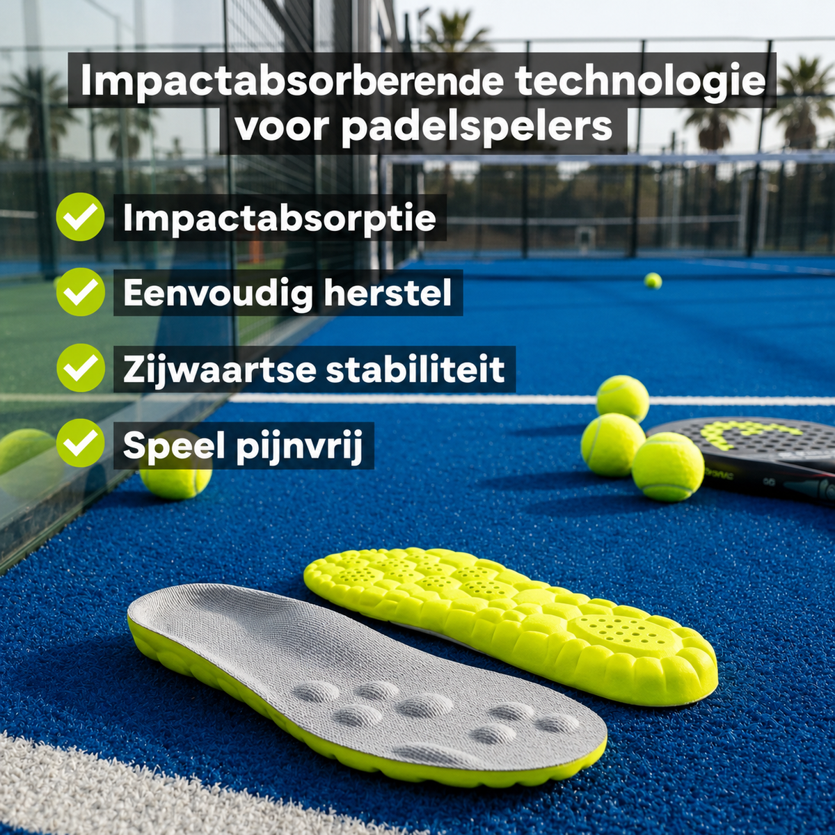 Padel Oxy inlegzolen. 2 voor 1. Niet langer op halve kracht!