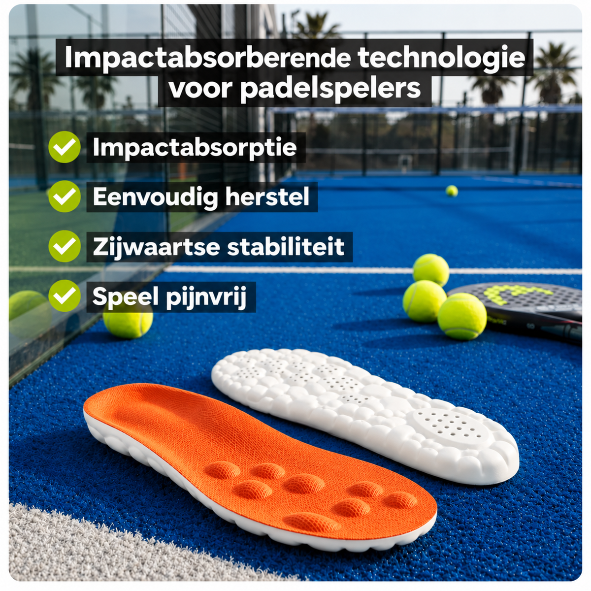 Padel Oxy inlegzolen. 2 voor 1. Niet langer op halve kracht!