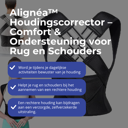 Alignéa™ Houdingscorrector Comfort & Ondersteuning voor Rug en Schouders