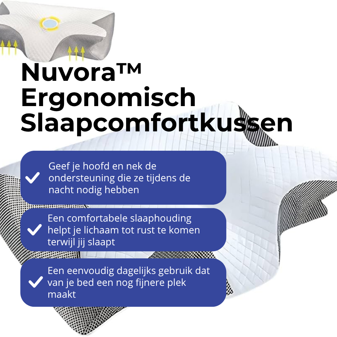 Nuvora™ Ergonomisch Slaapcomfortkussen