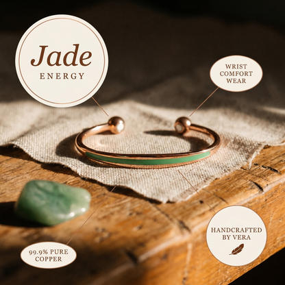 Vera's Jade Copper Bracelet