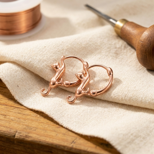 Vera's Swirl Copper Earrings